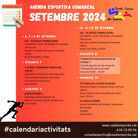 AGENDA ESPORTIVA COMARCAL 2024